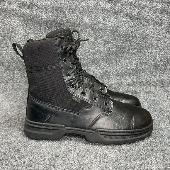 5.11 Tactical Speed 4.0 Boots Men's Size 10.5 Black Leather Combat Duty Size Zip - Picture 1 of 13
